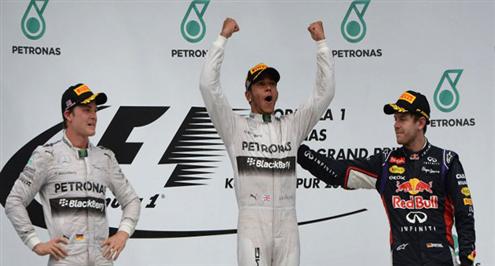 البريطاني هاميلتون يفوز بسباق ماليزيا للفورمولا1